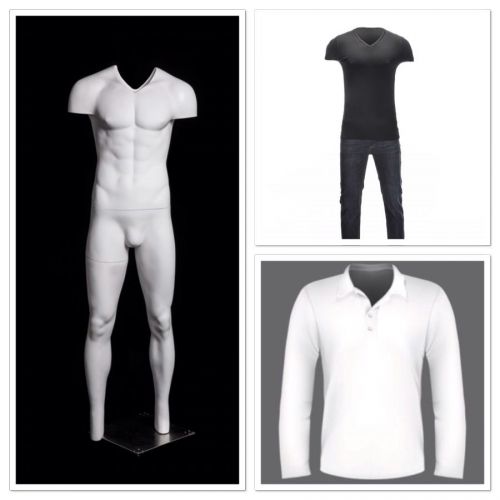 New male invisible ghost mannequin vneck-cut photography display mannequins for sale