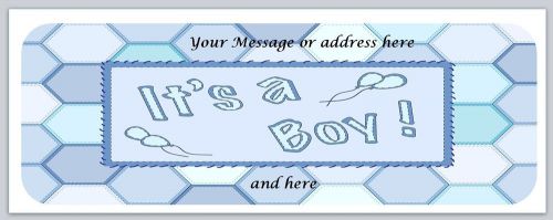 30 Personalized Return Address Labels Baby Shower Buy 3 get 1 free (ct255)