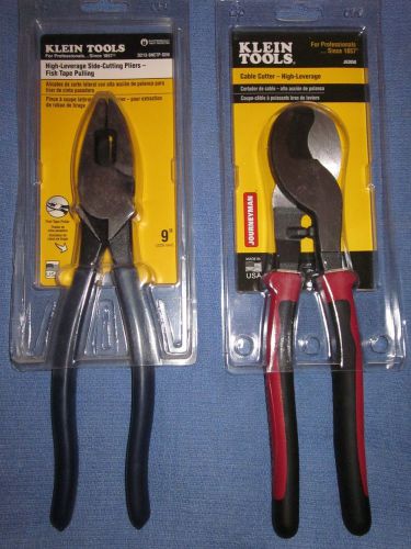 Klein Tools - NEW D213-9NETP-SEN  9&#034; Side Cutting Pliers/ J63050 Cable Cutter