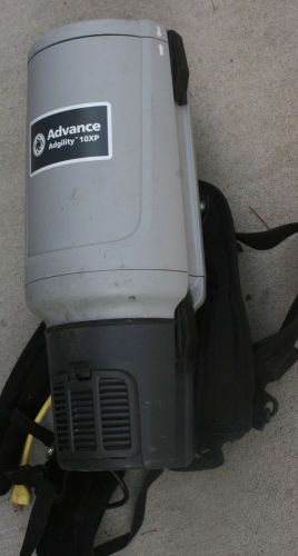 Advance Adgility 10XP backpack vacuum, works good