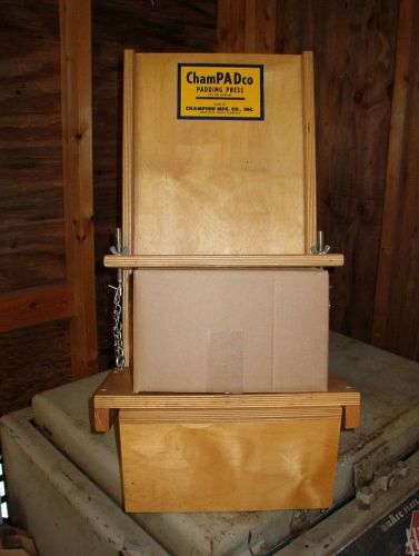 Padding Press - Wood  CHAMPADCO PADDING PRESS