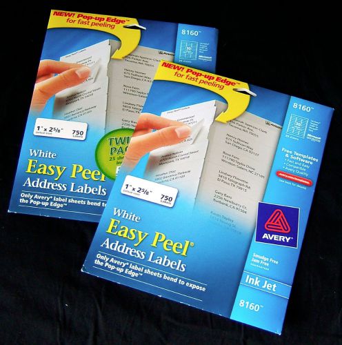 Avery Address Labels  Easy Peel  white  #8160