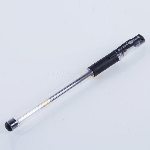 10 pcs 0.5mm Gel Rollerball Pens Black Ink Office Students Stationery