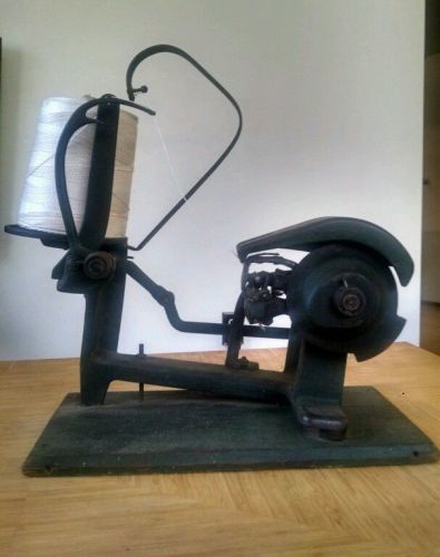 Antique Saxmayer Bundle Tyer Newspaper Tying Machine Hand Crank +3 string spools