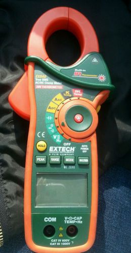 Extech EX840 CAT IV1000A Clamp Meter + IR Thermometer used with carry case