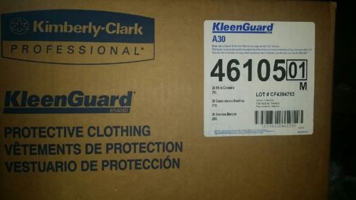 Kimberly-Clark Kleenguard A30 2X-Large Elastic-Back Coveralls in White W ZIPPER