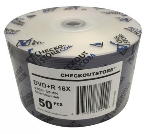 600 CheckOutStore 16X DVD+R 4.7GB Silver Inkjet Hub Printable (Shrink Wrap)