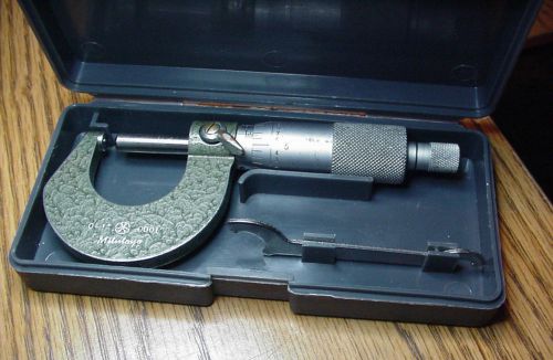 Mitutoyo 115-253    0-1&#034; X .0001&#034; Spherical Anvil Spindle Micrometer Used Wrench