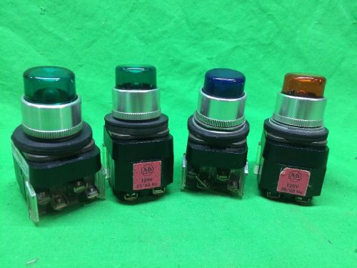 *LOT OF 4* ALLEN BRADLEY 800T-998422 SERIES B  LIGHTED PUSH TO TEST BUTTON