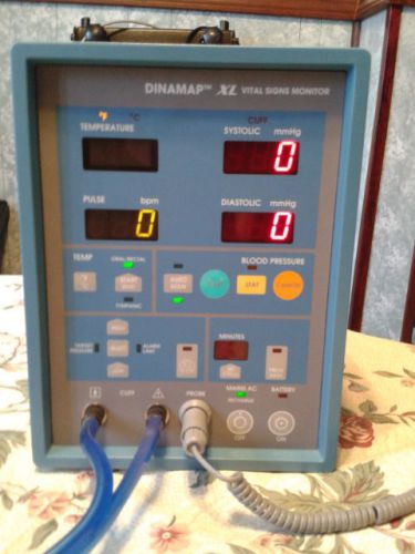 DINAMAP XL MODEL 9340 Vital Signs Monitor w/Blood Pressure Hoses-m18