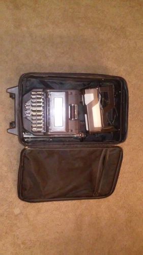 Stenograph 8000 court reporting machine, case, tripod, rt cable,paper tray,tapes for sale