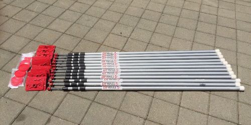 (LOT 12)12&#039; Zip Poles - 12 -Spring loaded Poles ,Plates,Heads,Tethers &amp; 6 Grips