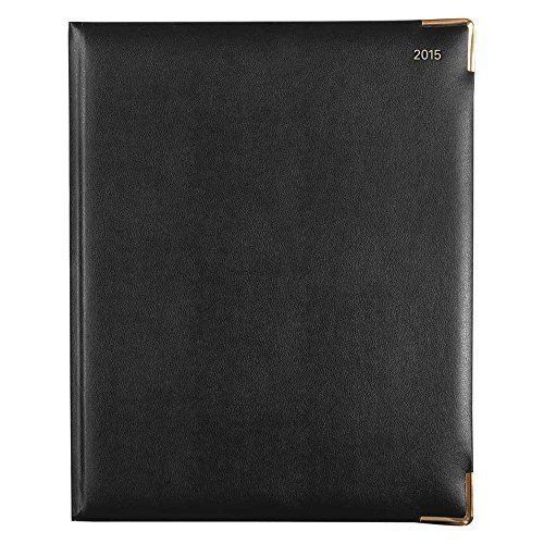 Lett&#039;s 2015 Classic Planner Desk Week To View Goldcorn Black 10.25 X 8.25 Inches