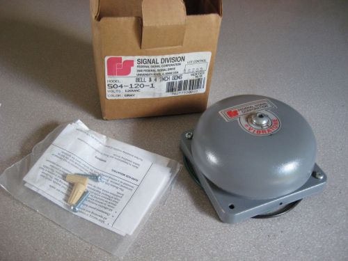 Federal signal 504-120-1 vibrating bell 4 inch 120vac for sale