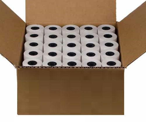 2 1/4&#034; x 85&#039; thermal credit card paper 50 rolls per box for use in some verif... for sale