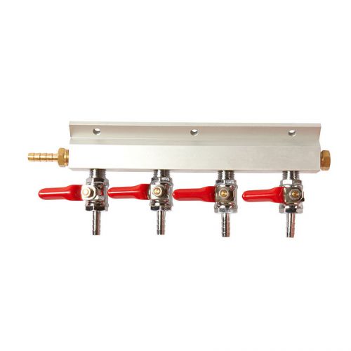 4 way compressed gas manifold - gas line splitter - great for multi keg set up! for sale