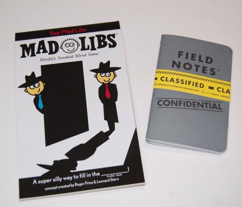 Spy Mad Libs &amp; 2 Pack Special Agent Field Notes Note Books Loot Crate Word Game