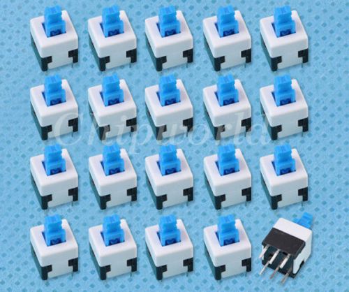 20pcs blue cap self-locking type square button switch control 8x8mm for sale