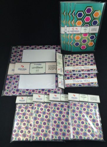 Geographics Coordinating Foil Note Cards Letterhead Thank You Cards Seals NIP