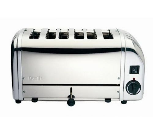 DUALIT 6-SLICE MANUAL POP-UP TOASTER. STAINLESS STEEL. 208 VOLT