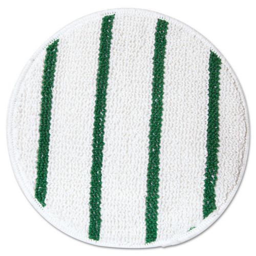 Low Profile Scrub-Strip Carpet Bonnet, 17 dia, White/Green