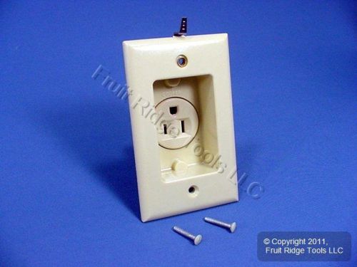 Cooper wiring ivory clock hanging recessed outlet receptacle nema 5-15r 15a 775v for sale