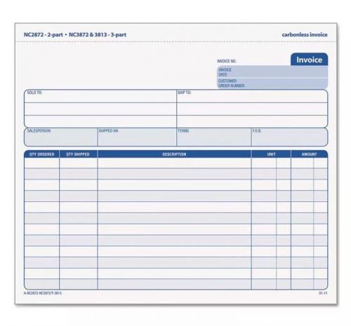 New &amp; Sealed Tops Snap-Off Invoice, 8.5 X 7, Three-Part Carbonless, 50 Forms