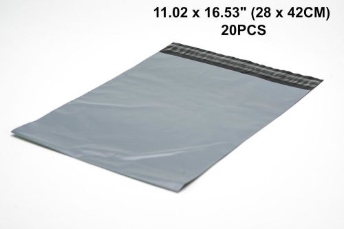20PCS 11 x 16.53&#034; Gray Mailing Parcel Postage Plastic Post Poly Bags Self Seal