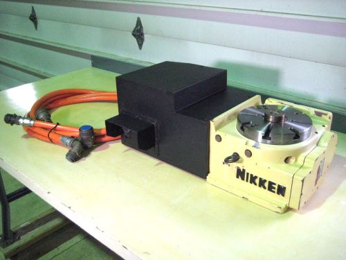 Nikken cnc-200 rotary table 8&#034; chuck plate yasnac servo motor indexer mill vmc y for sale