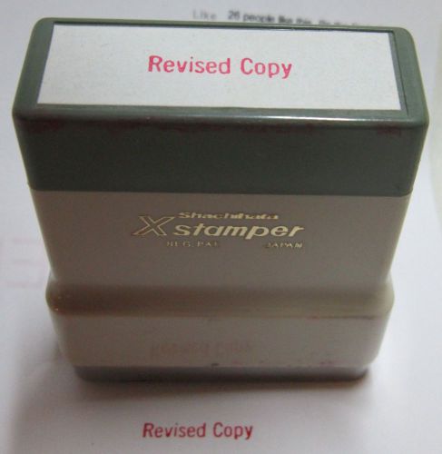 Shachihata Inc X-Stamper REVISED COPY Red Ink Self Inking Stamp Refillable EUC