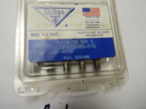 Balax  5/16&#034;-18 BH 5 Threading Taps lot of 5 pcs Chip Free