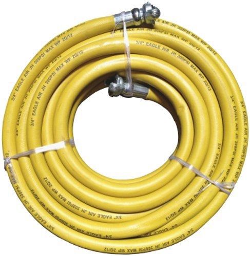 Jgb eagle yellow jackhammer rubber air hose, 3/4&#034; universal (chicago) couplings, for sale