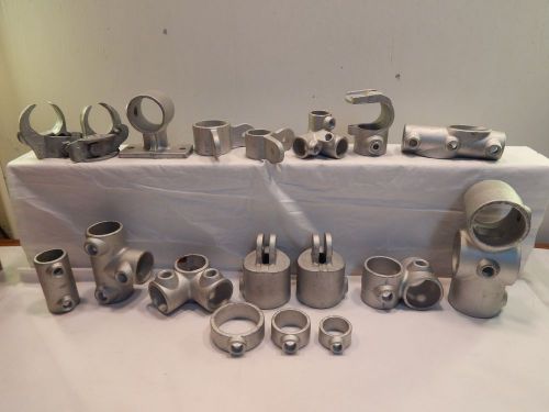 Galvanized steel structural pipe fittings lot of 18 pieces for sale