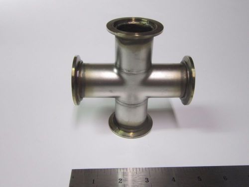 Stainless Steel Vacuum Pipe Cross Fitting 4-Way KF-40 Vacuum Pipe