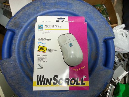 Computer Mouse Adjustable Button A4Tech WS-9 Trackball PS/2 Wired 2-3 NIB