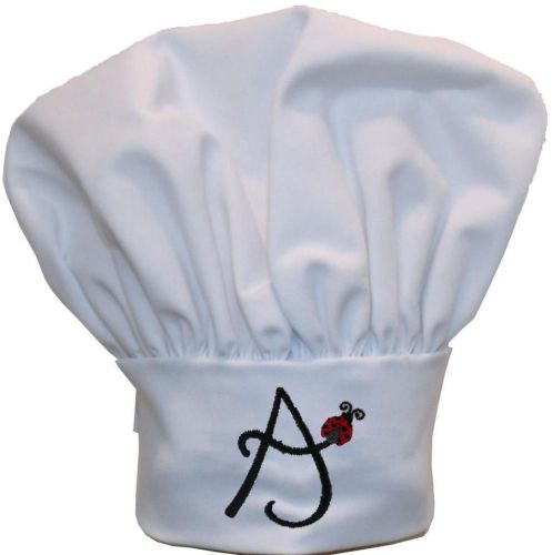 Ladybug Lady Bug Letter A Chef Hat Adjustable Initial Name Monogram White Avail