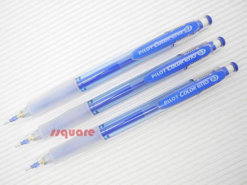 3 Pencil x Pilot HCR-12R Color Eno 0.7mm Mechanical Pencil, Blue