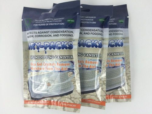 Pack of 3 Silica Gel Canisters by Dry-Packs, 40 Gram