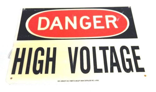 LOT OF 10 BRADY 4T665 &#034;DANGER HIGH VOLTAGE&#034; SIGNS 47005 10&#034; X 14&#034;