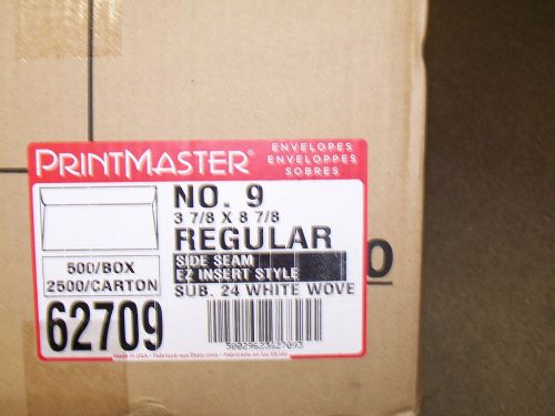 Box of 500 / PrintMaster  #9 WHITE ENVELOPES
