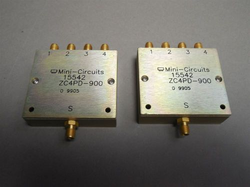 Lot of 2 Micro-Circuits ZC4PD-900 Coaxial Power Splitter - NEW