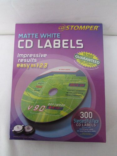 New Avery 98122 Labels for CD Stomper CD/DVD Labeling System White Matte Cdstomp