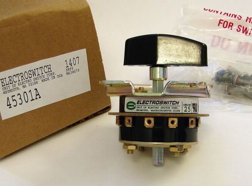 Electroswitch 45301A Rotary Switch Detent Action 7.5A 125 VAC Series 25