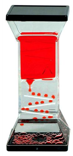 Zig zag drops liquid motion desk toy - red drops and black base for sale