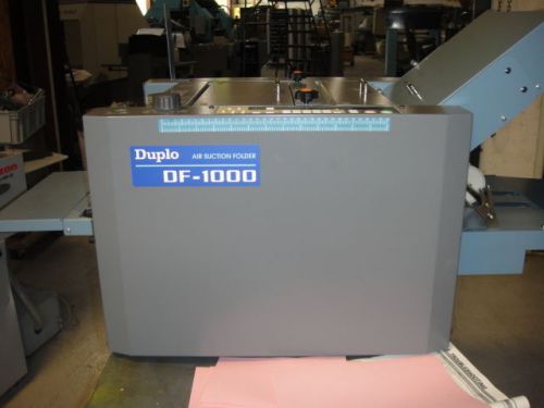 Duplo DF-1000 Air Suction Folder, Automatic Setup/Programmable