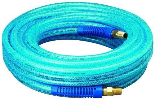 Amflo 14-100 blue 300 psi polyurethane air hose 1/4&#034; x 100&#039; with 1/4&#034; mnpt for sale