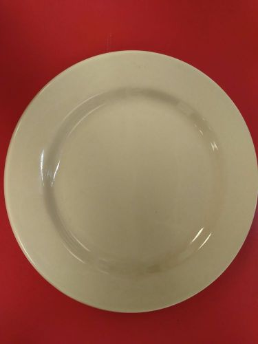 1-dz round eggshell white 6 1/2&#034; dessert plate #1043 for sale