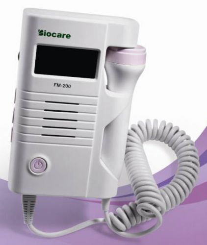 Fm200 fetal doppler 3mhz with carrying case, gel . signal indicator, hr alarm for sale