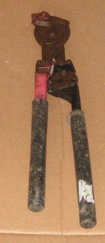 HK PORTER RATCHETING COPPER &amp; ALUMINUM CABLE CUTTER 30&#034; MADE IN USA LINEMAN TOOL