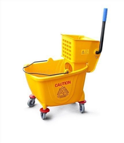 Foodservice essentials commercial mop bucket with wringer, 36 quart/9 gallon, for sale